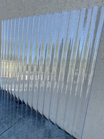 1/16 in (2mm) 48 in. X 144 in. Polycarbonate Clear corrugated sheets (ROMA)