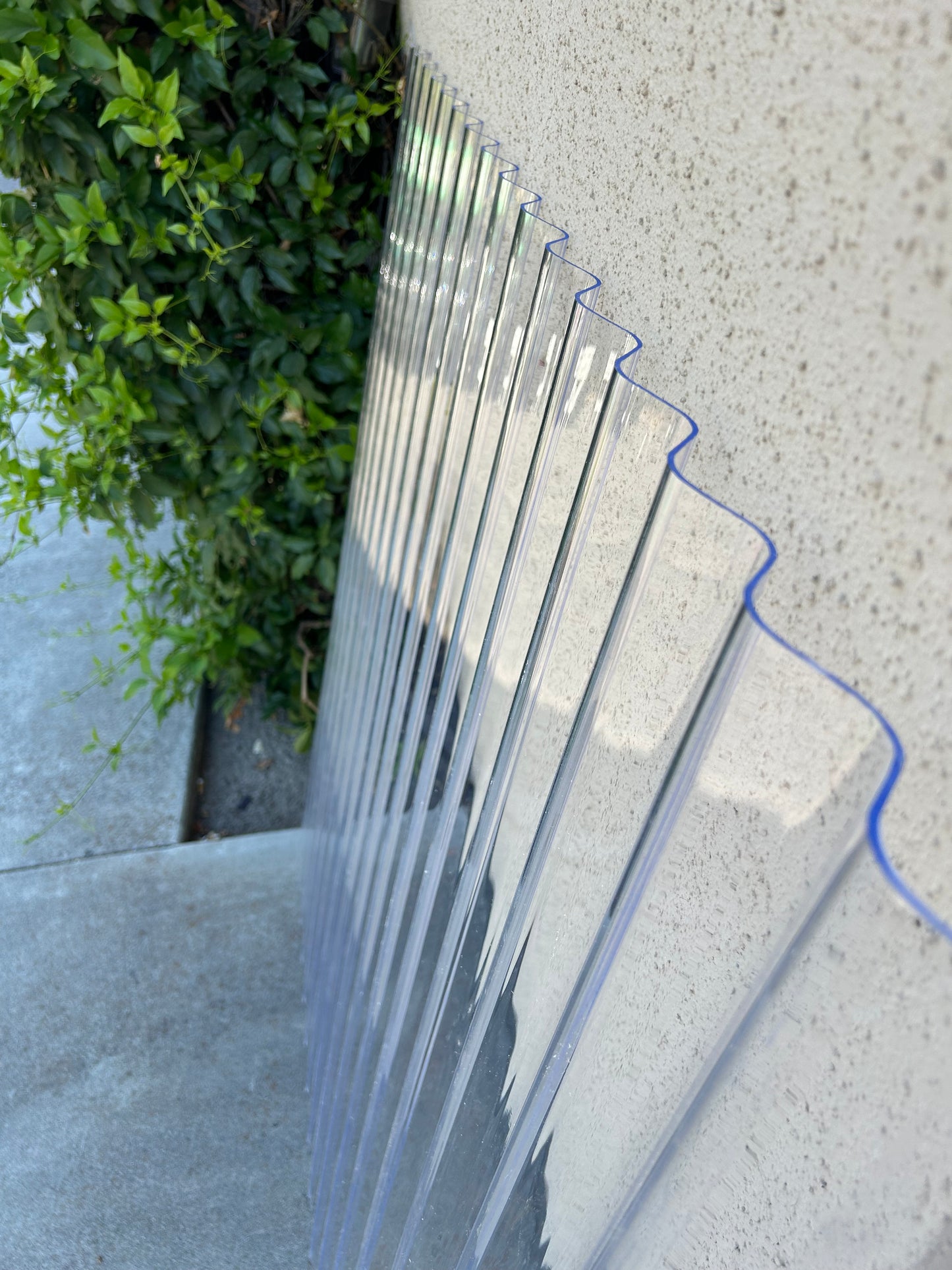 1/16 in (2mm) 48 in. X 144 in. Polycarbonate Clear corrugated sheets (ROMA)
