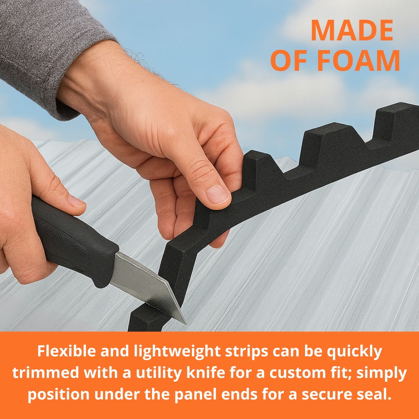 Closure strips - Greca Corrugated polycarbonate panels