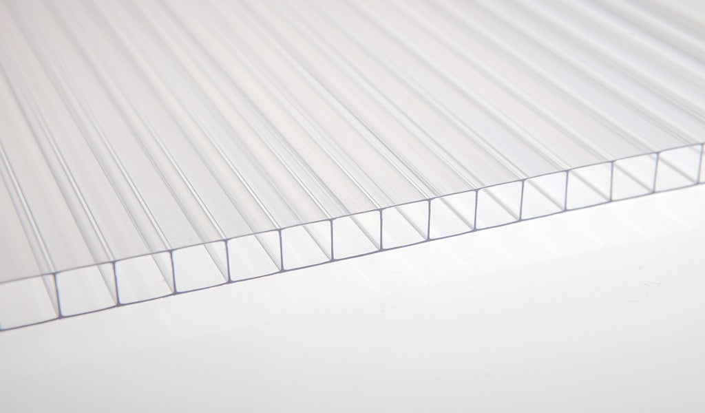 5/16  in. (8 mm) 34.5 in. x 144 in. Polycarbonate Clear twin-wall hollow sheet