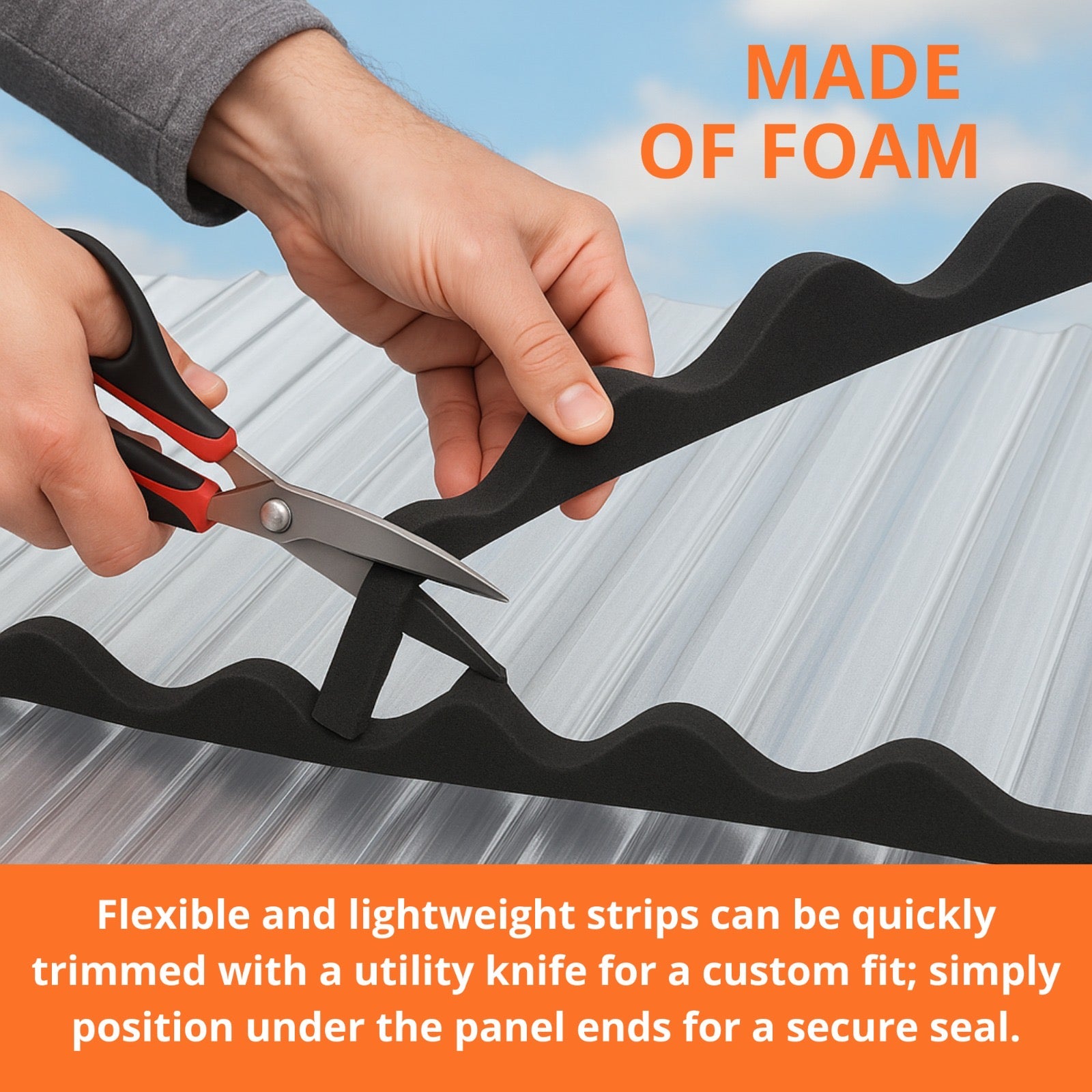 Closure strips - Roma Corrugated polycarbonate panels