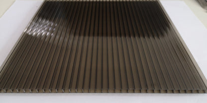5/16  in. (8 mm) 48 in. x 144 in. Polycarbonate Bronze twin-wall hollow sheet