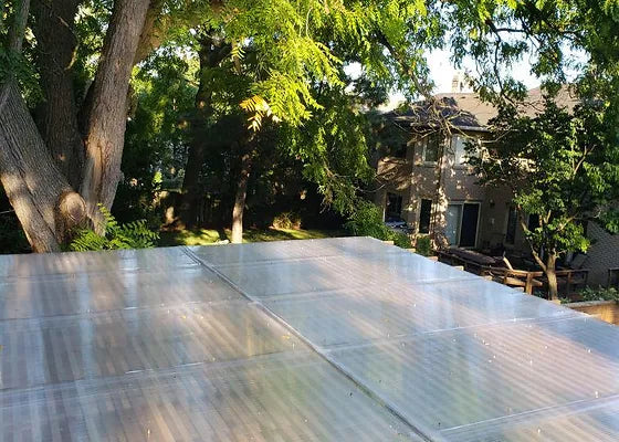 5/16  in. (8 mm) 48 in. x 144 in. Polycarbonate Clear twin-wall hollow sheet