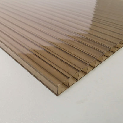 5/16  in. (8 mm) 48 in. x 144 in. Polycarbonate Bronze twin-wall hollow sheet