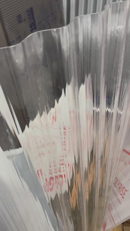 1/16 in (2mm) 48 in. X 144 in. Polycarbonate Clear corrugated sheets (ROMA)