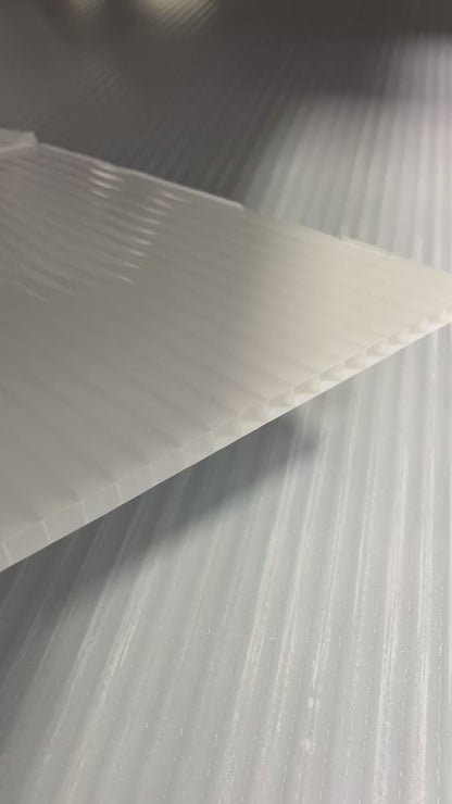 5/16 in. (8 mm) 48 in. x 144 in. Polycarbonate Opal twin-wall hollow sheet